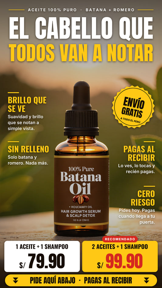 Aceite de batana 100% puro con romero - envío gratis a todo el Perú